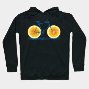 Vintage Orange Old Bike with Retro Cycle Frame Hoodie